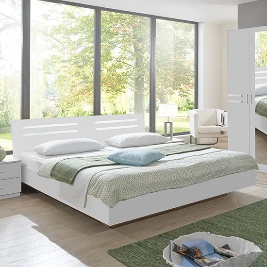 Susan Wooden Double Bed In White