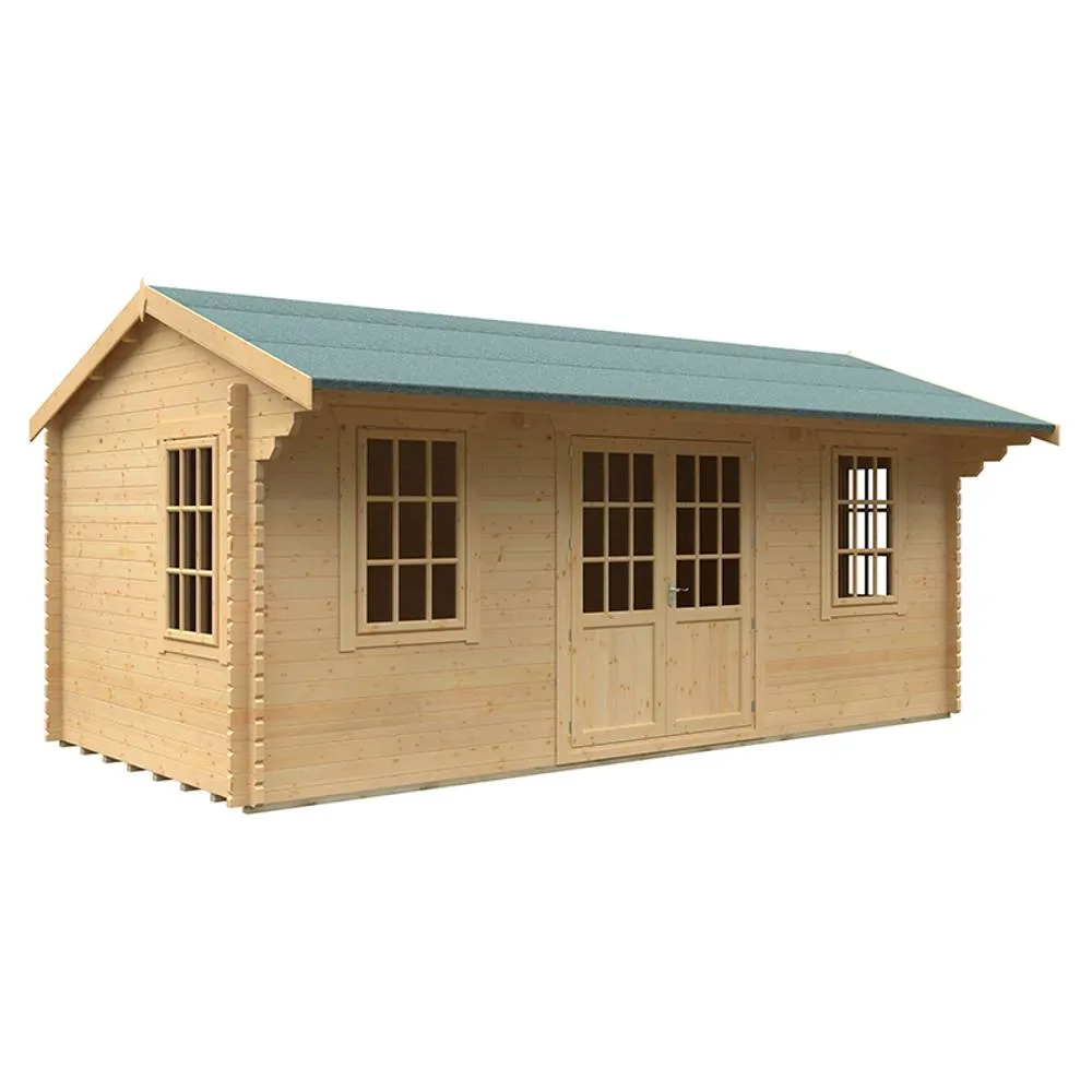 Buttercup Farm 20x10 The Dalton 44mm Cabin - L595 x W295 x H282.9 cm in Natural