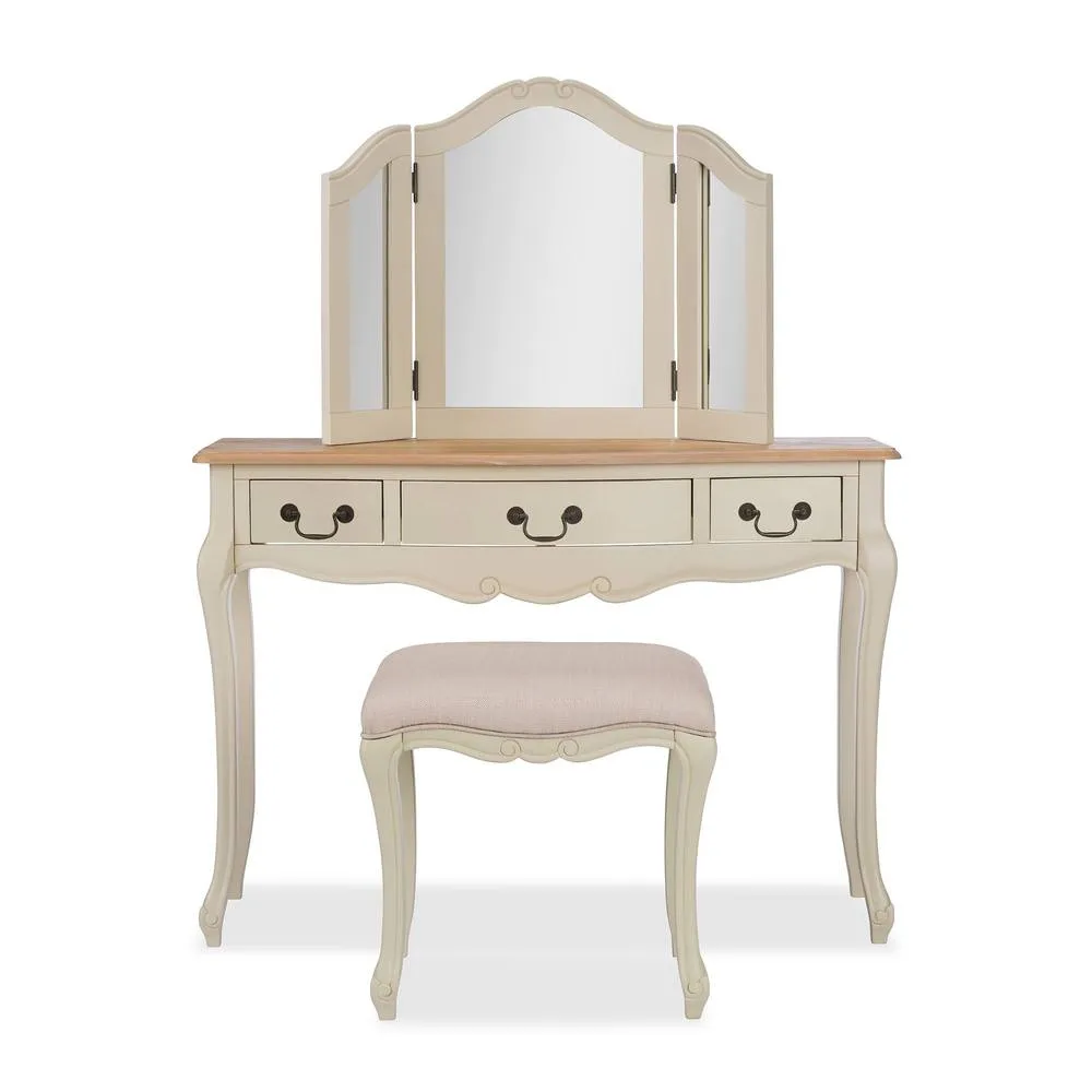 Statement Furniture Juliette 3-Way Dressing Table Mirror in Ivory 5