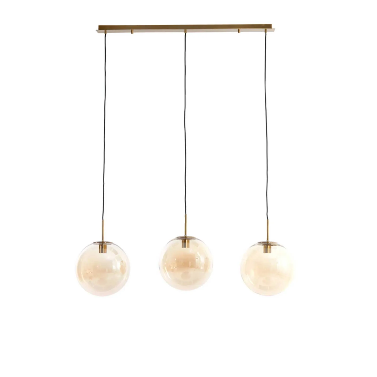 Smoked Amber Glass Diner Light, Gold | Barker & Stonehouse