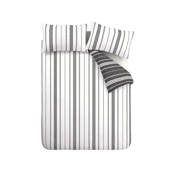 Catherine Lansfield Harbour Stripe Polycotton Duvet Cover & Pillowcase Set 6