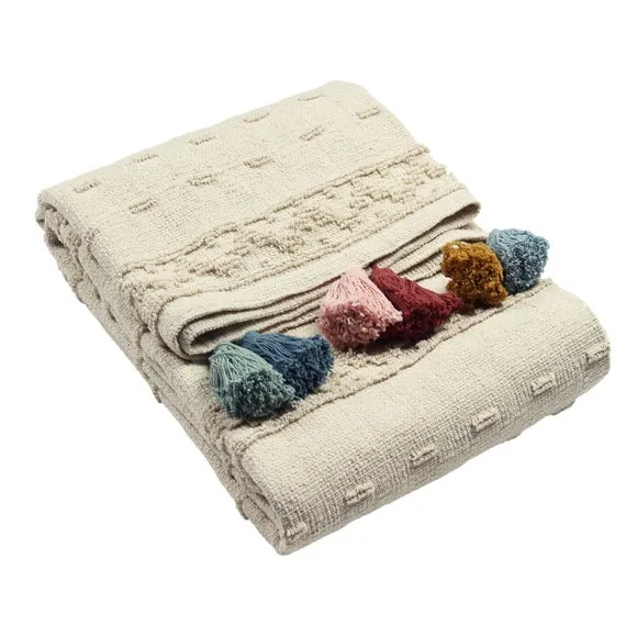 Furn. Boho Cotton Throw Blanket 130cm x 180cm 3