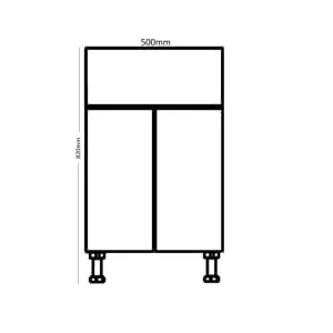 Wickes Broxwood Grey Oak Standard Depth Vanity Unit - 500mm 2