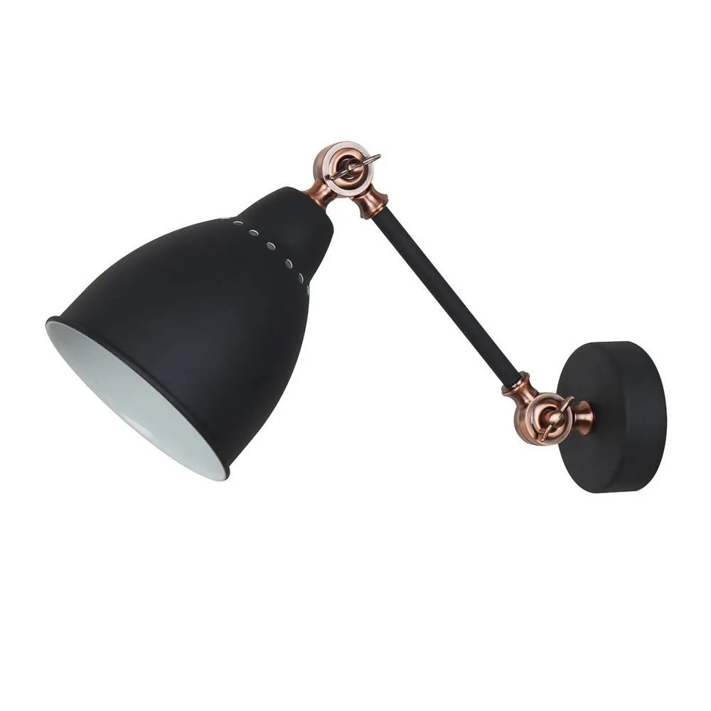 Netlighting Industrial & Retro Dome Wall Lamp Graphite 1 Light E27 in Dark Grey