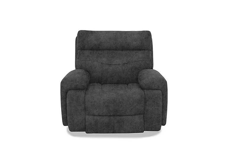 Cinemax Fabric Media Arm Power Recliner Chair with Power Headrest - Marble Dark Grey