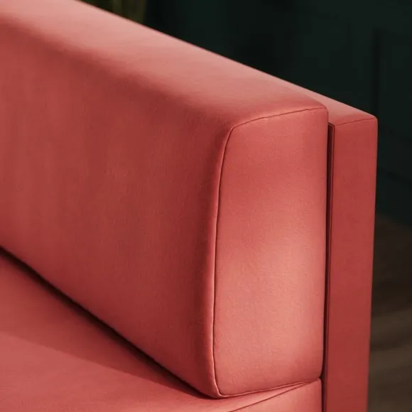 Mae Corner Dining Bench, Matte Plush Velvet 3