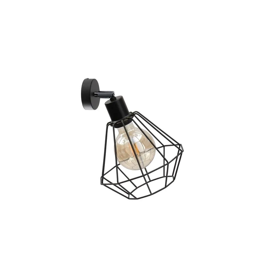 Netlighting Foskal Wall Lamp Black 20cm 1x E27
