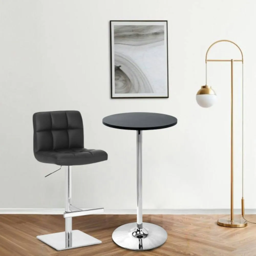 netfurniture Eclipse Poseur Table Round Black Wood 2