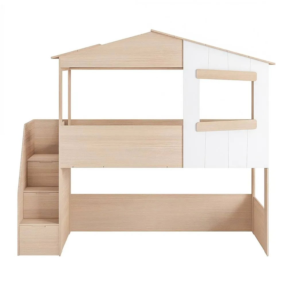 Flair Dreamland House Staircase Midsleeper in Light Oak 4
