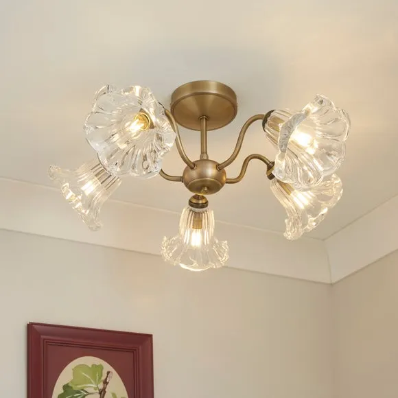 Sophia Floral 5 Light Ceiling Light