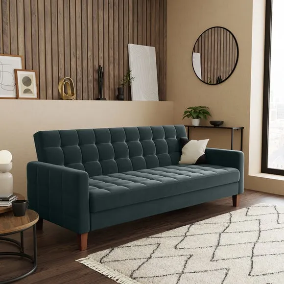 Harlow Velvet Storage Double Sofa Bed 1