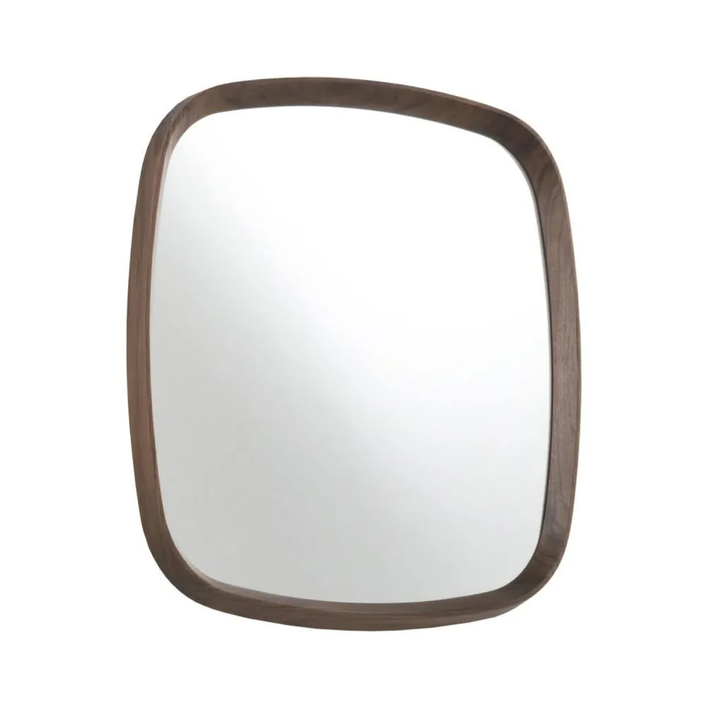 Porada Mix 6 Square Wall Mirror Canaletta Walnut 2