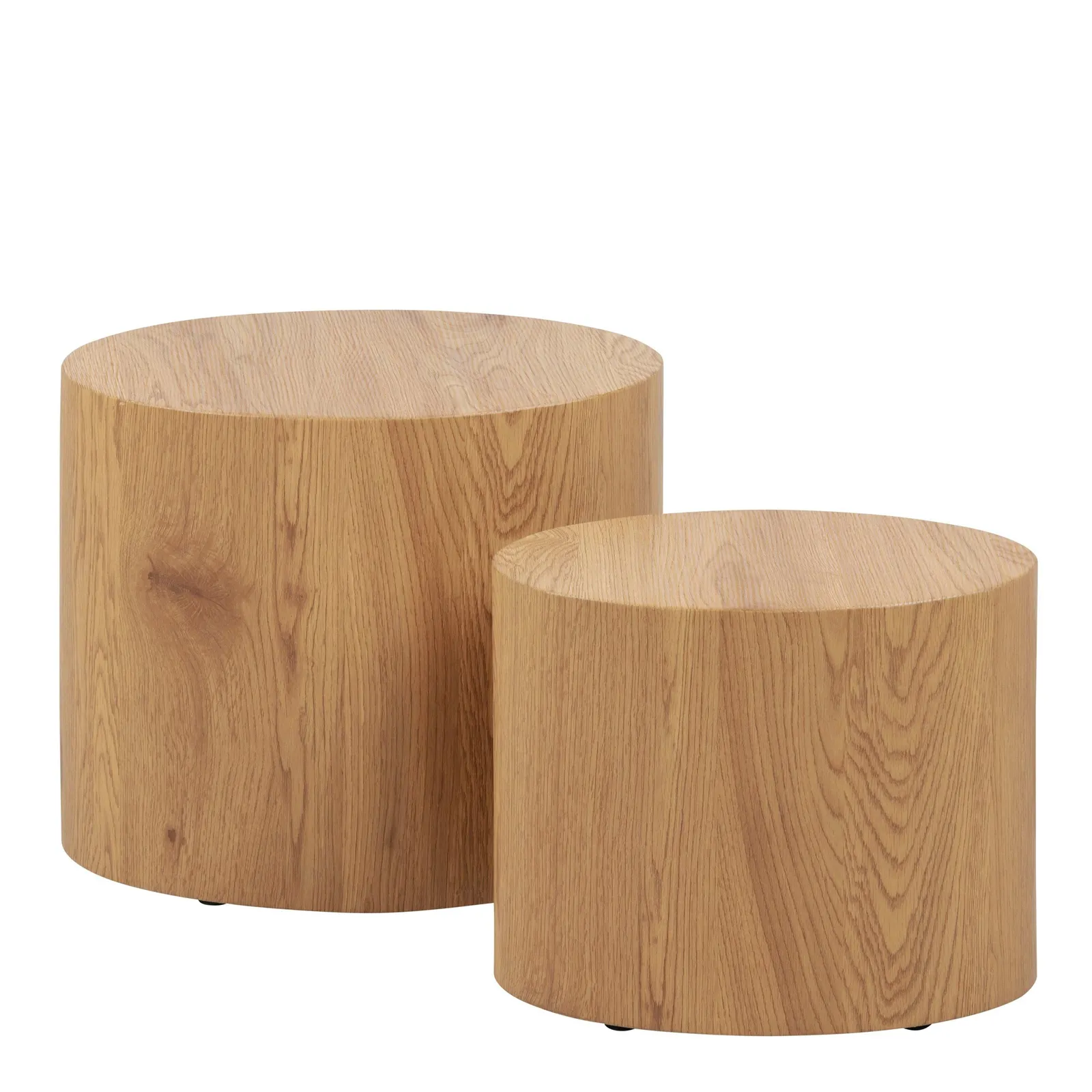 Furniture To Go Mice Oval Coffee Table in Oak Set of 2 in Light Oak 2