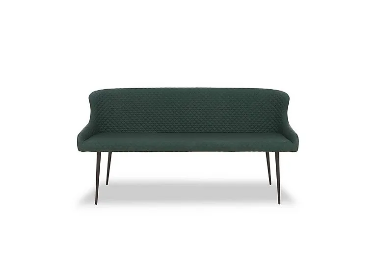Hanoi Faux NC Leather Dining Bench - Bottle Green