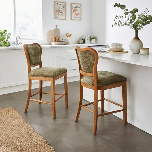 Betty Counter Height Bar Stool, Soft Chenille 2