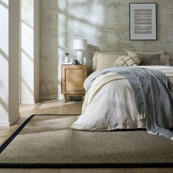 Sisal Look Border Easy Care Rug 1