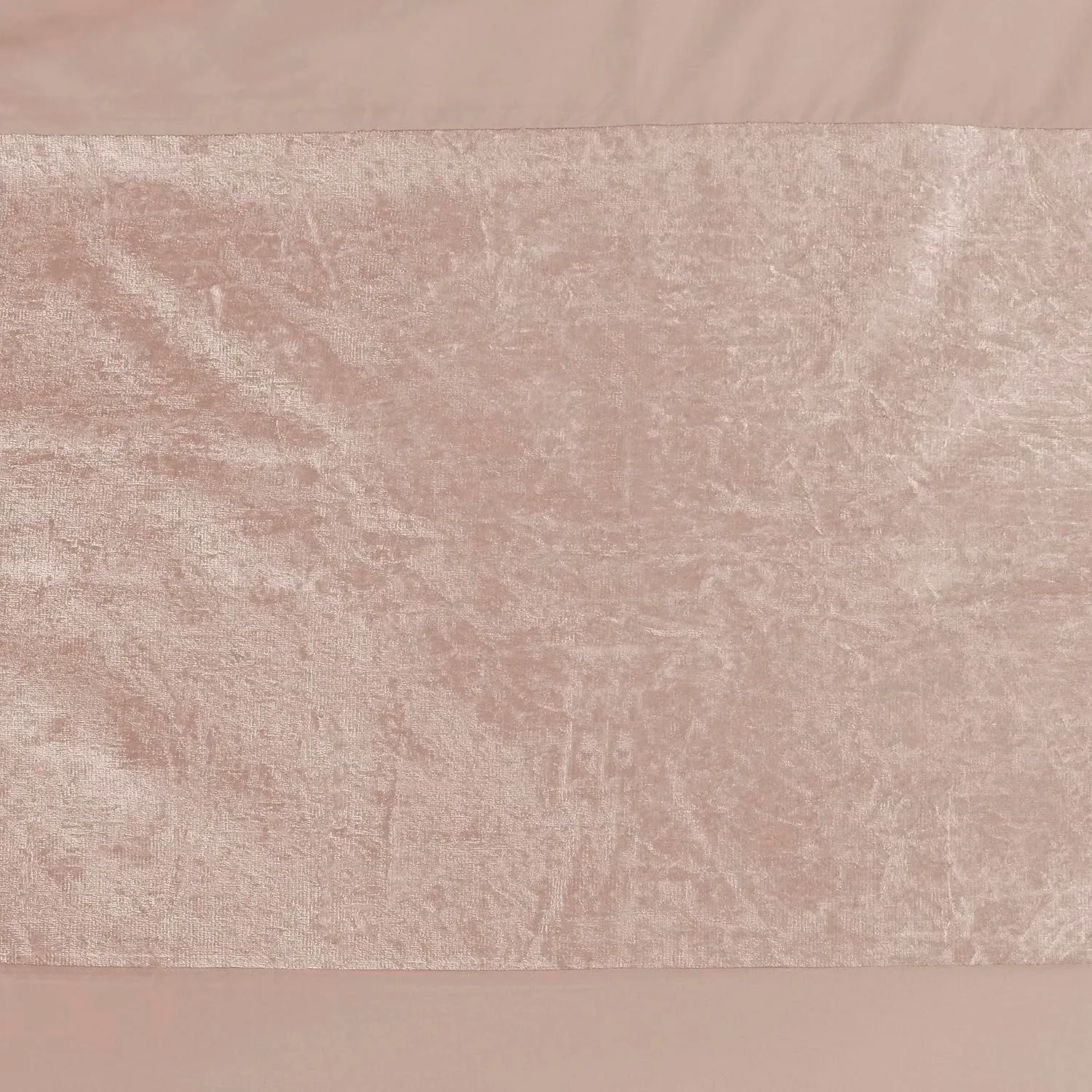 Smart Living Soft & Elegant Cosy Velvet Cuff Panel Duvet Cover Set with Pillowcases in Light Beige 4