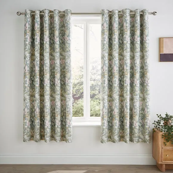 Soft Tropics Blackout Eyelet Curtains 4