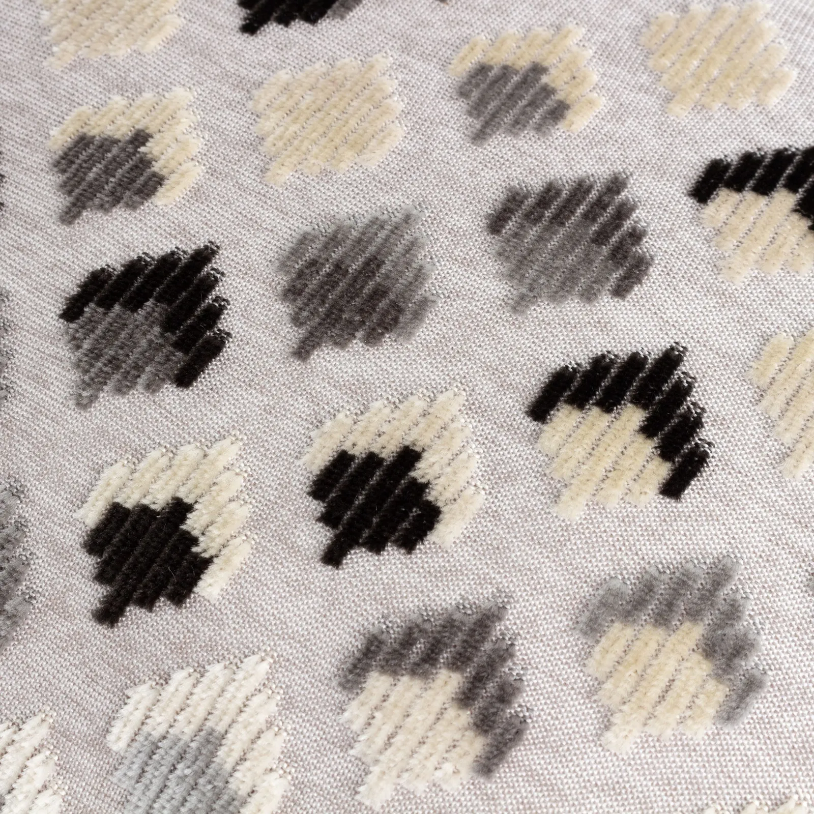 Paoletti Lexington Geometric Velvet Cushion in Grey 5
