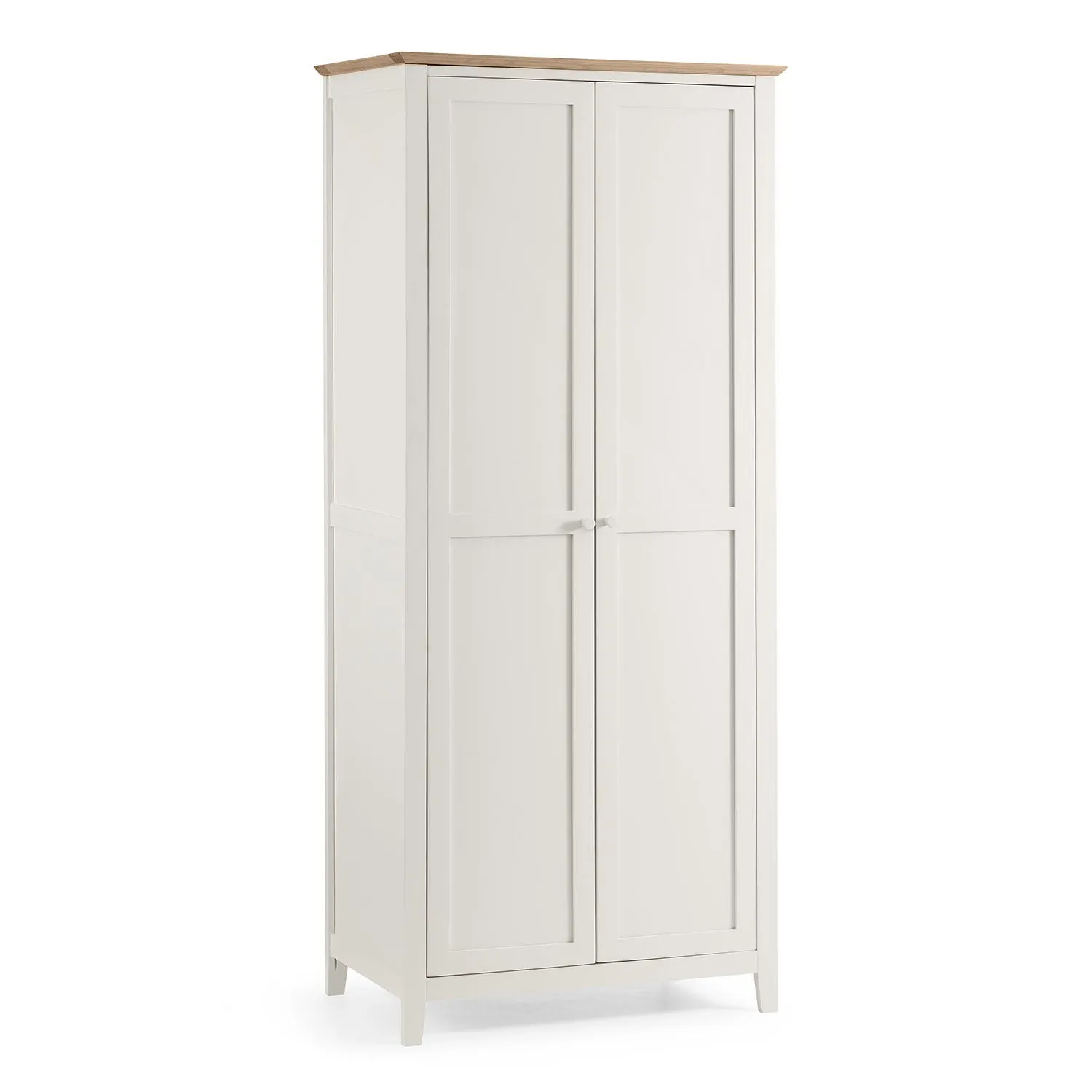 Salerno Shaker Double Wardrobe White