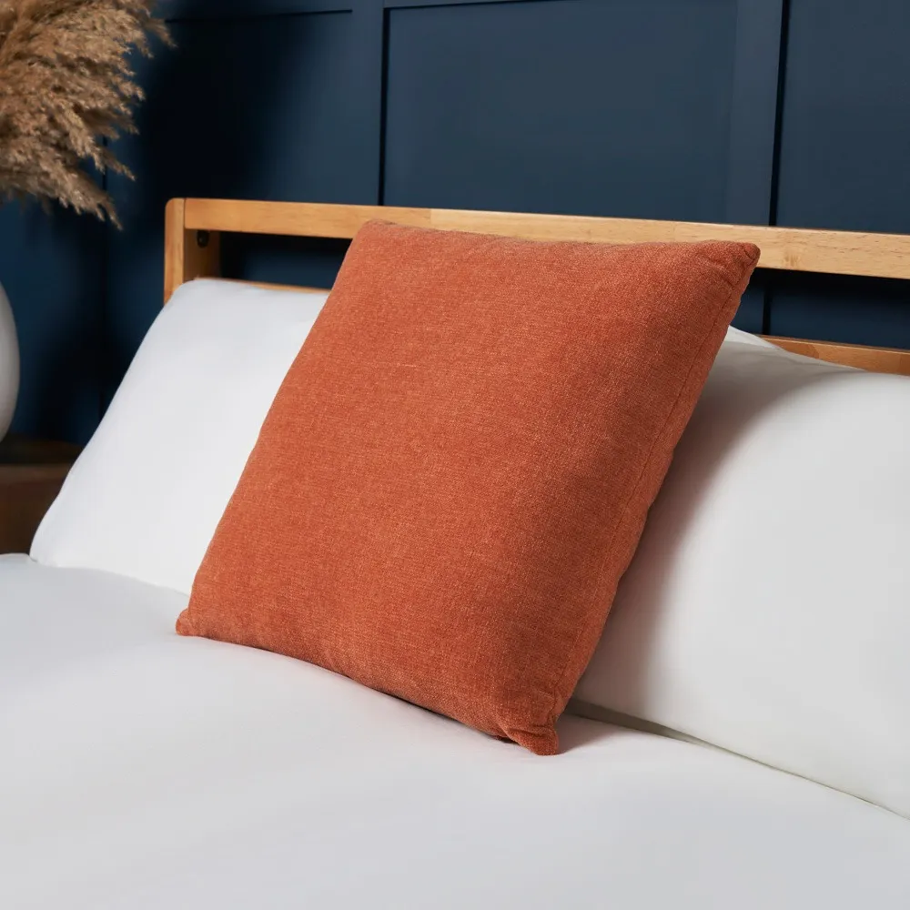 Chenille Cushion, Terracotta 1