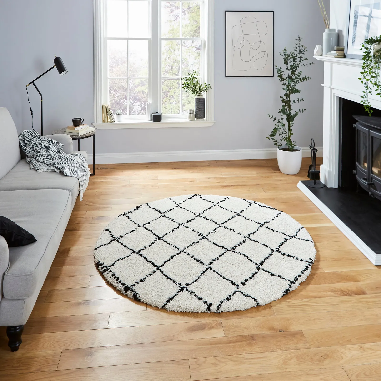 Royal Nomadic 5413 Circle Rug Royal Nomadic 5413 Ivory Black