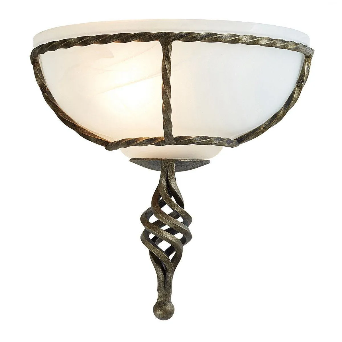 Netlighting Pembroke 1 Light Indoor Wall Uplighters Black Gold E27