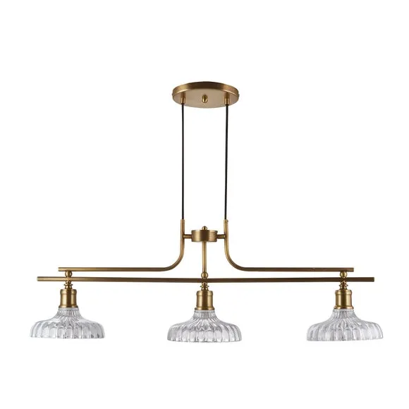 Colt Antique Brass 3 Light Diner Ceiling Light 5