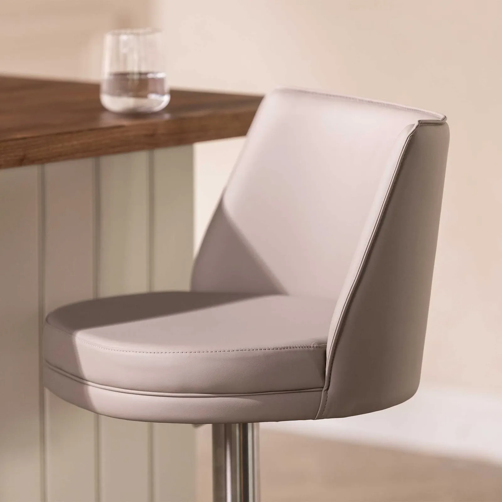 Albion Barstool, Grey Leather | Barker & Stonehouse 3