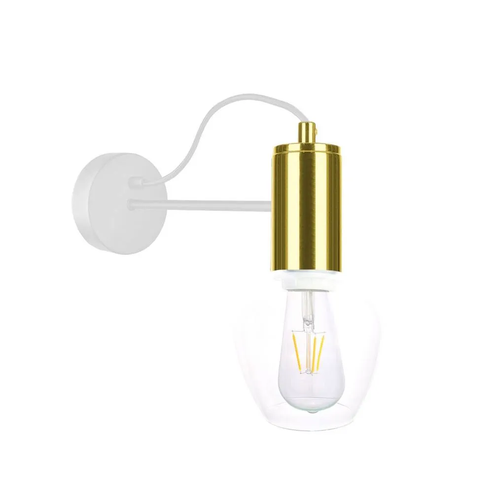 Netlighting Maya Wall Lamp White Gold 25cm 1x E27