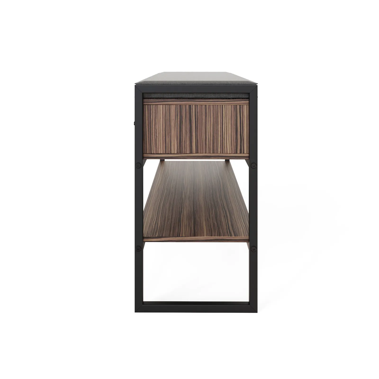GFW Quinn Industrial Shoe Bench with Storage in Walnut 5