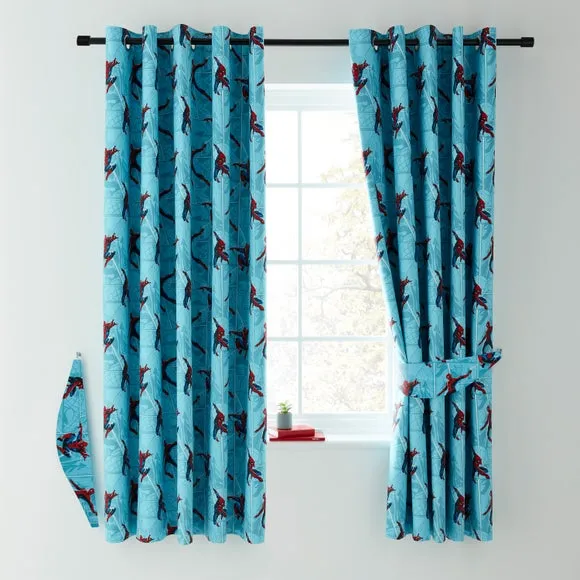 Marvel Spider-Man Comic Blackout Eyelet Curtains 2
