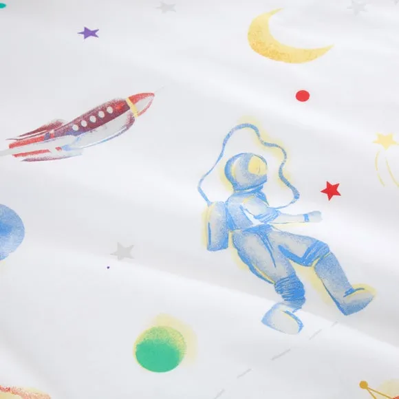Space 100% Cotton Reversible Duvet Cover and Pillowcase Set 6