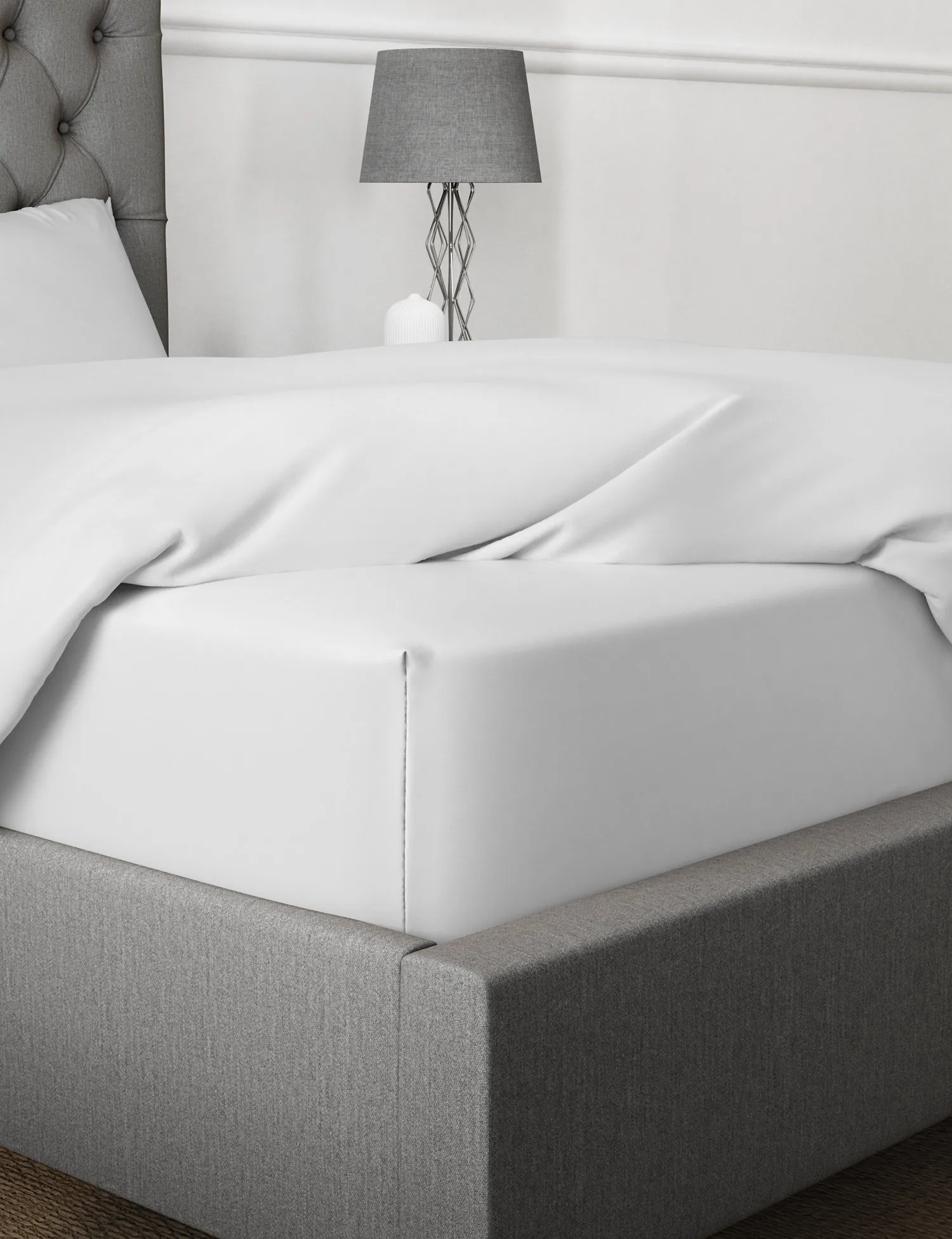 M&S Egyptian Cotton 400 Thread Count Sateen Extra Deep Fitted Sheet