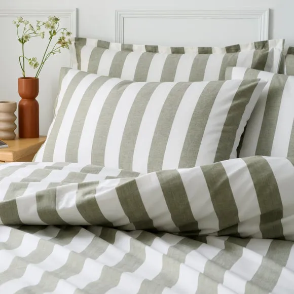 Beatrice Woven Stripe 100% Cotton Duvet Cover & Pillowcase Set 3