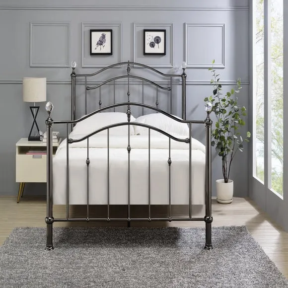 Callisto Chrome and Crystal Bed Frame 1
