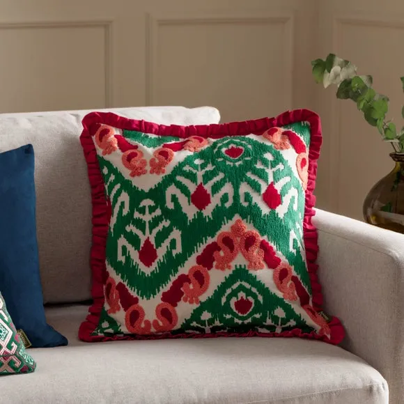 Henderson Embroidered Square Cushion 1