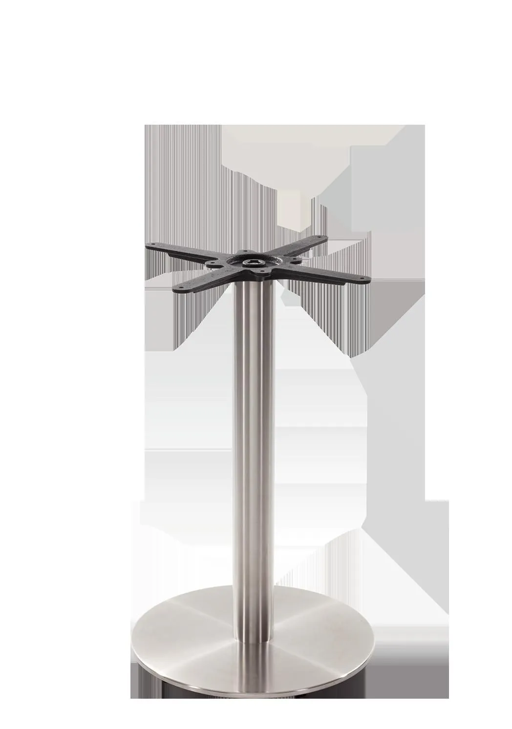 netfurniture Round Stainless Steel Table Base - Medium - Height - 730 Mm in Silver