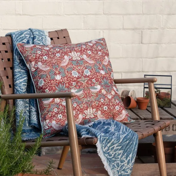 Morris & Co. Strawberry Thief Outdoor Square Cushion