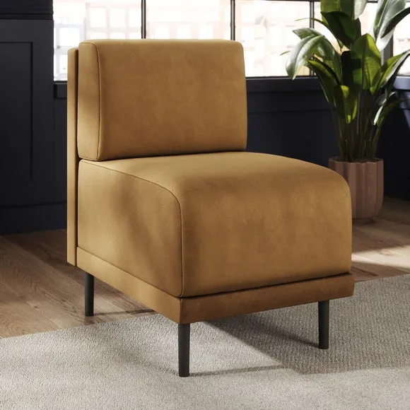 Mae Small Dining Bench, Matte Plush Velvet 2