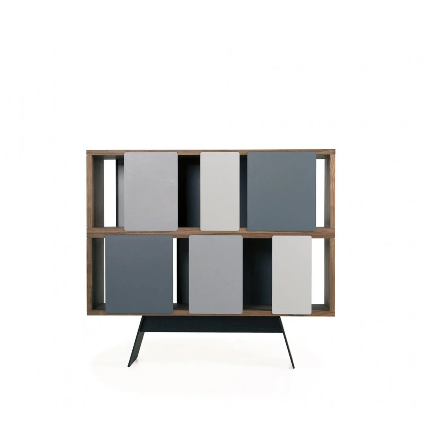 De La Espada Different Trains Narrow 2-Tier Cabinet Walnut 3
