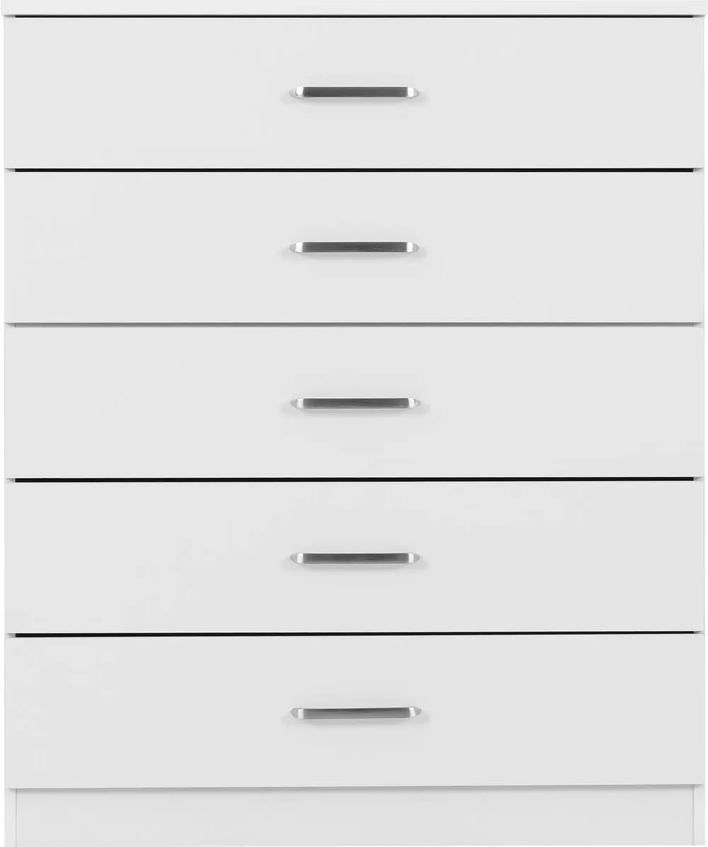Seconique Dakotia 5 Drawer Chest in White 4