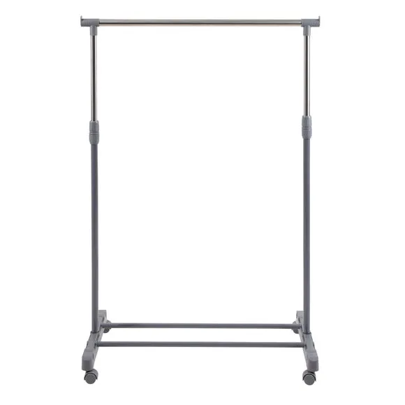 Silver Extendable Clothes Rail with Wheels 3