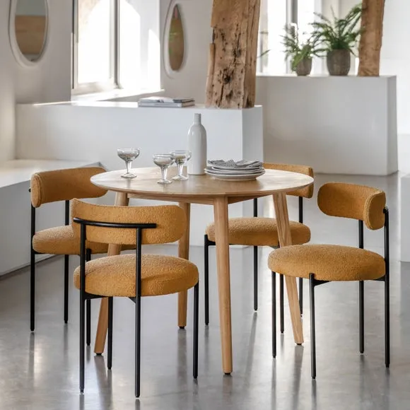 Manila 4 Seater Round Dining Table