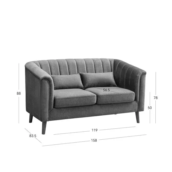 Image Furnishings Charlotte Velvet 2 Seater Sofa 5