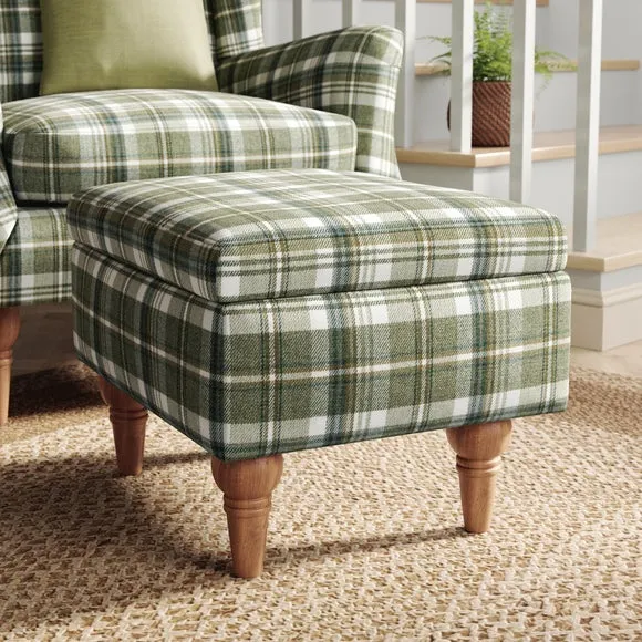 Charnwood Checked Storage Footstool 1