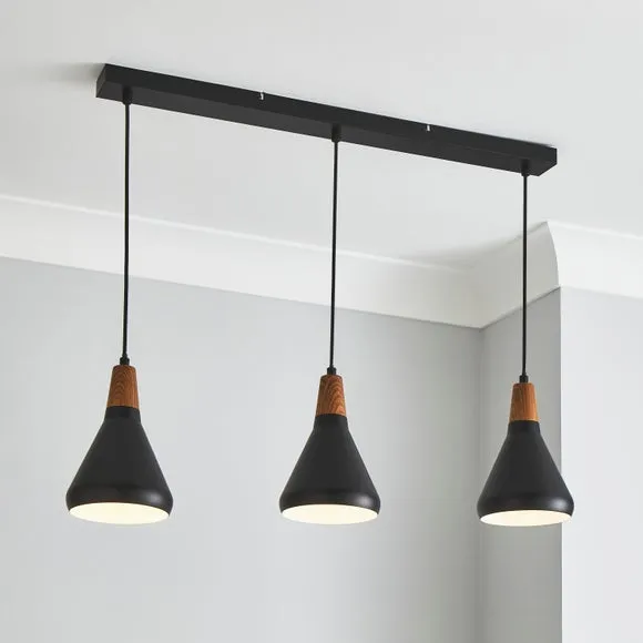 Elements Wolston 3 Light Diner Ceiling Light