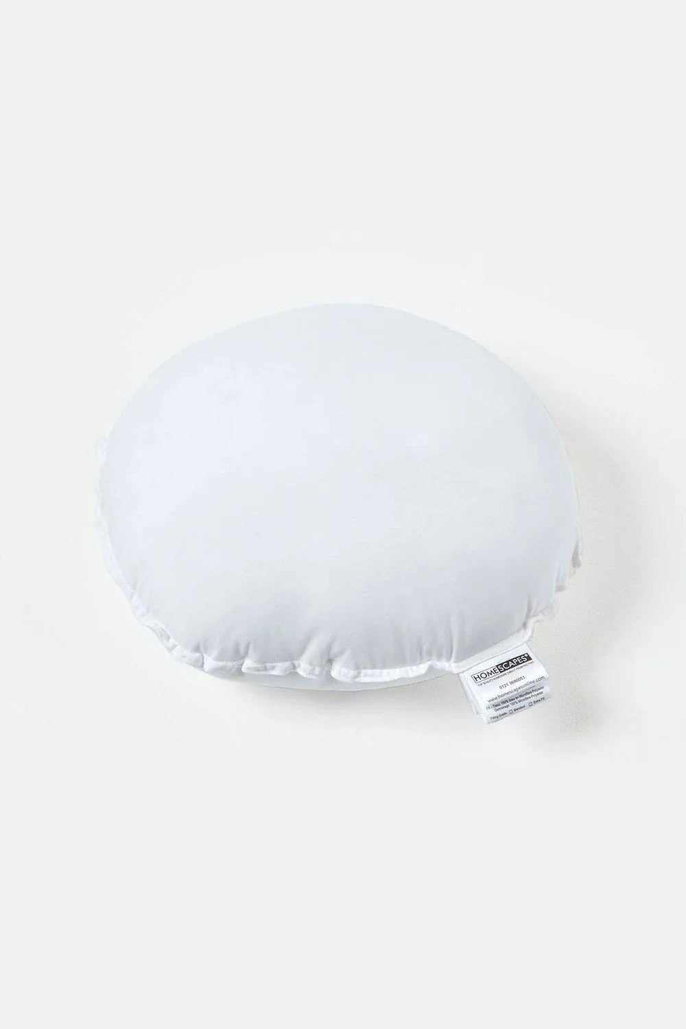 Homescapes Super Microfibre Round Shaped Cushion Pad - Cushion Filler & Inserts in White 4