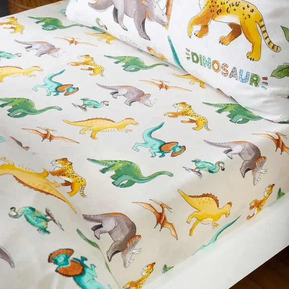 Pack of 2 Jurassic Dinosaur Fitted Bed Sheets 2