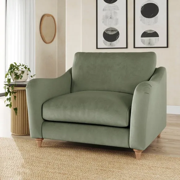 Hattie Matte Plush Velvet Snuggle Sofa 1